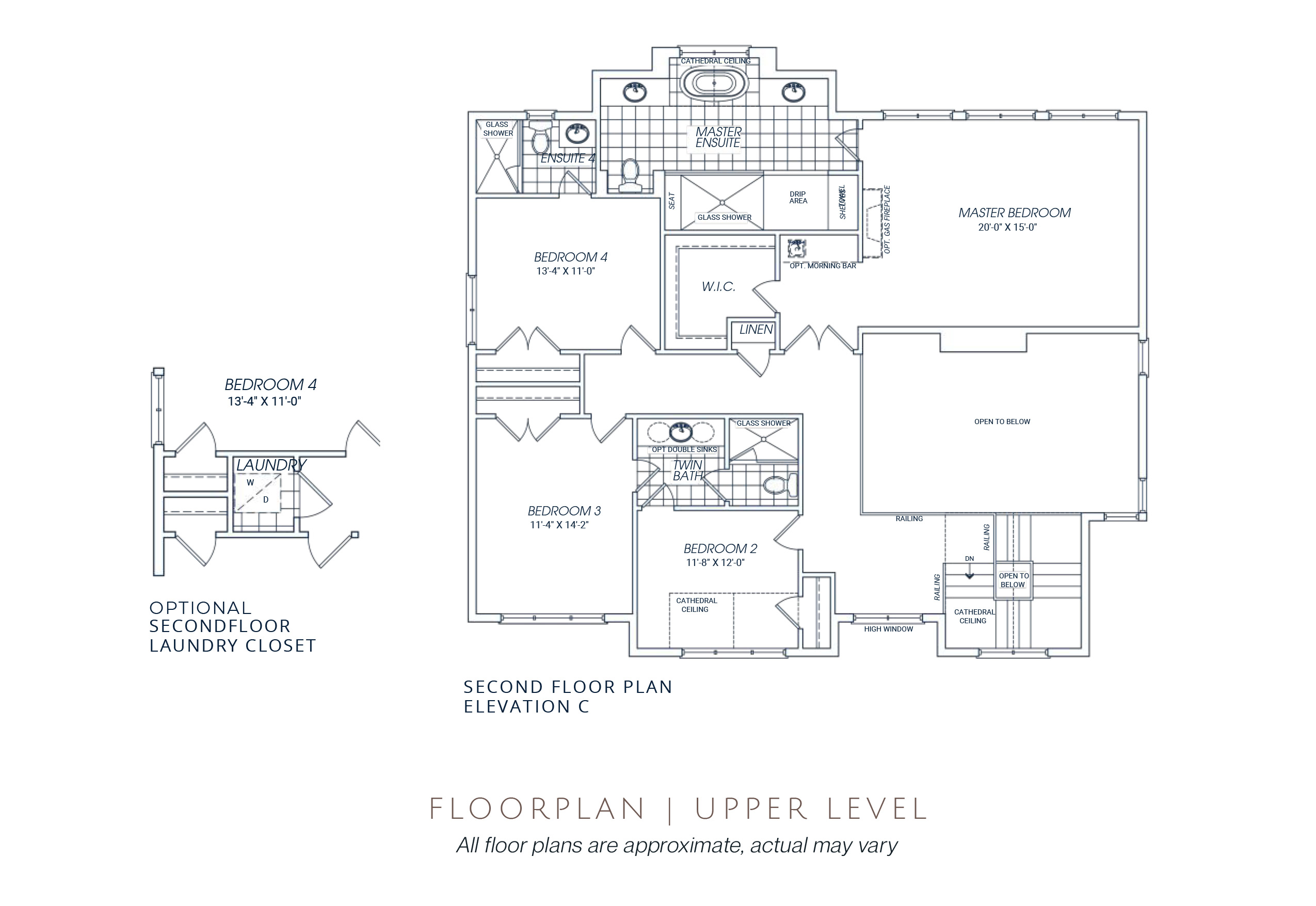 Upper level floor plan
